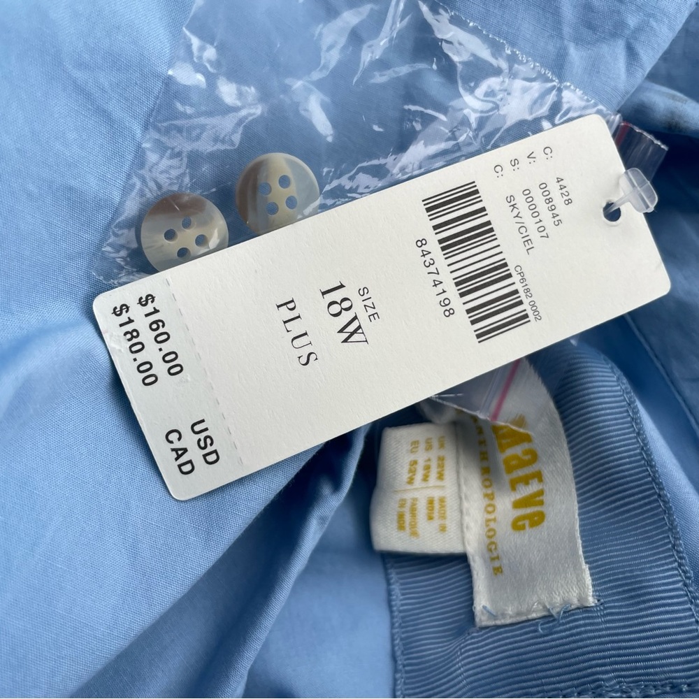 SOLD 🌟HOST PICK🌟 NWT Anthropologie Maeve Asymmetrical Shirt Dress Size 18W - Picture 7 of 11